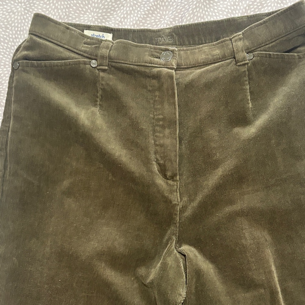 Women’s Olive Green Corduroy Pants # 180